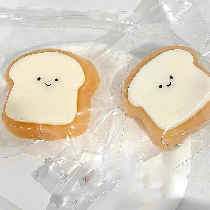 Kawaii Toast Squishy Squeeze Slow Rebound Игрушка для снятия стресса Моделирование десерта Игрушка для щипков Подарок на день рождения Игрушки для беспокойства