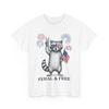 Raccoon 4th of July Shirt, Feral & Free Funny Shirt