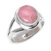 Ювелирное кольцо из чистого серебра 925 пробы с натуральным родохрозитом ручной работы S.6 n1A75