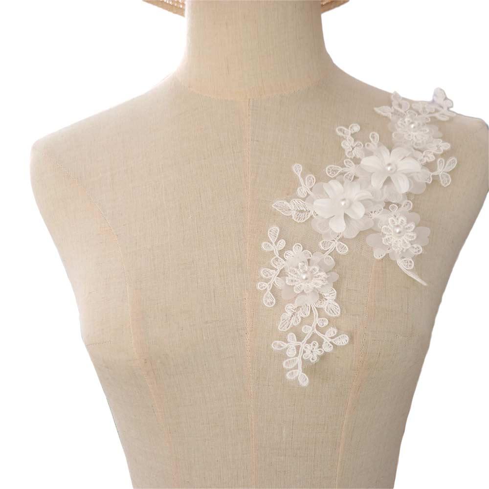 Beaded Embroidery Flower Appliques Lace Clothing Applique Evening Dress Clothing Patches Women