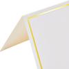 50/100 Sheets Ceat Cards Double-sided Golden Foil Border Thick Paper Smooth Writing Weddings Banquets Events Table Cards Name Cards Tent Cards