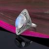 Кольцо с лунным камнем, кольцо из цельного серебра 925 пробы, женское кольцо, дизайнерское кольцо, эффектное кольцо, кольцо с уникальным дизайном, серебряные украшения