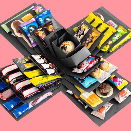 Подарочная коробка Yousheng Explosion, 5-слойная коробка для закусок, коробка для скрапбукинга своими руками на годовщину, день рождения, день святого валентина, свадьбу, подарок