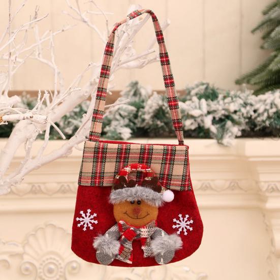 Christmas Candy Bag Exquisite Cartoon Santa Gift Bags Festive Handbag for Party Presents Decorations