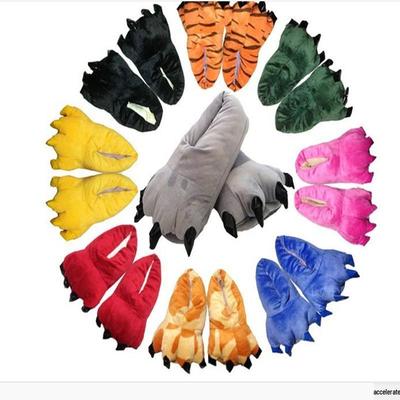 Обувь с когтями: Унисекс Осенне-зимние Уютные Вельветовые Тапочки с Задником-оберткой Разных Цветов, Доступны в Больших Размерах