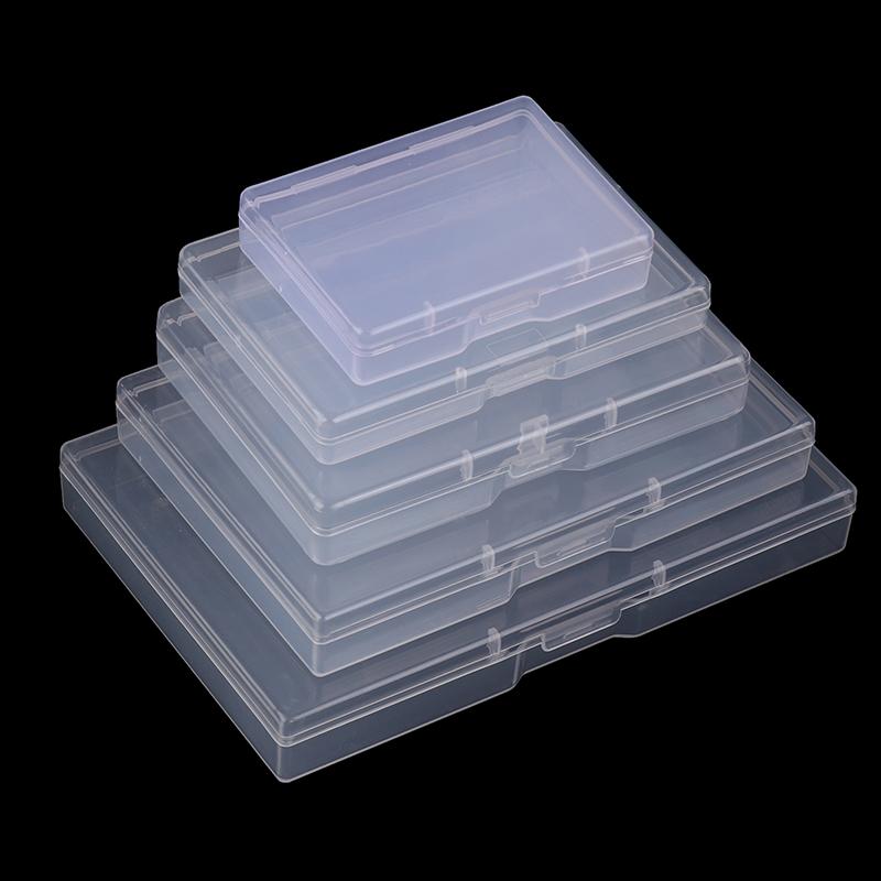1X Transparent Plastic Box Rectangular Translucent Packing Box Storage Organizer Case Dustproof Durable Strong Jewelry Container