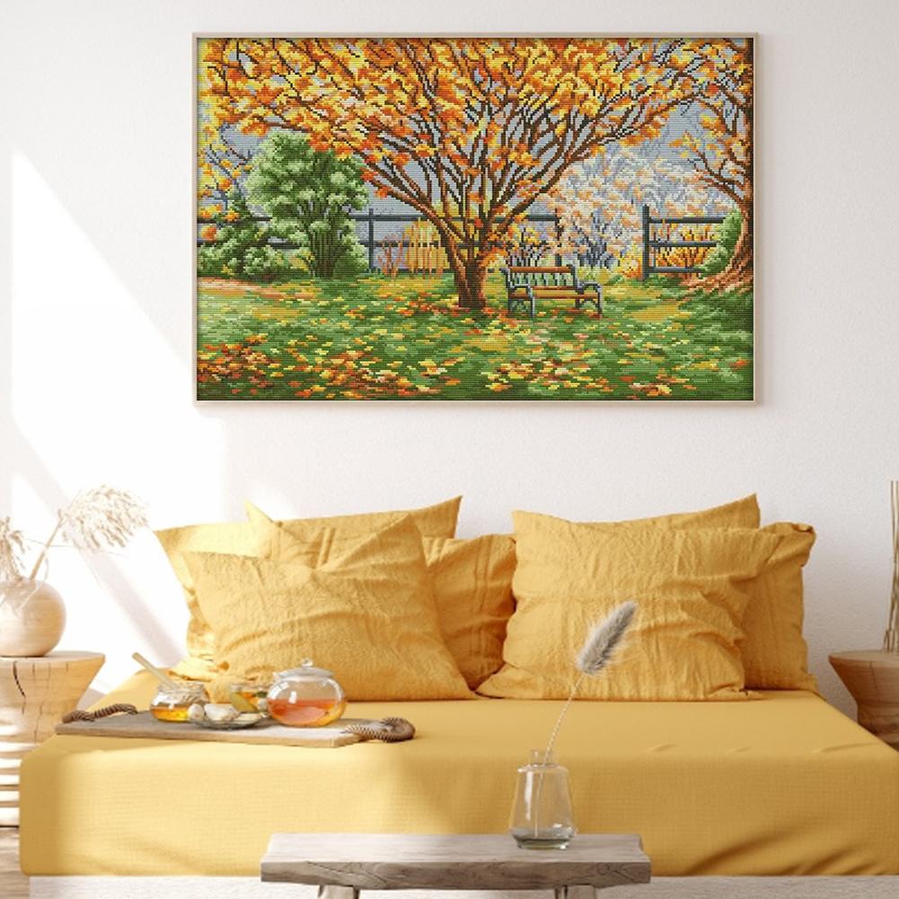 Набор для вышивки крестом «Пейзаж» из эко-хлопка 14CT, полная вышивка, AU