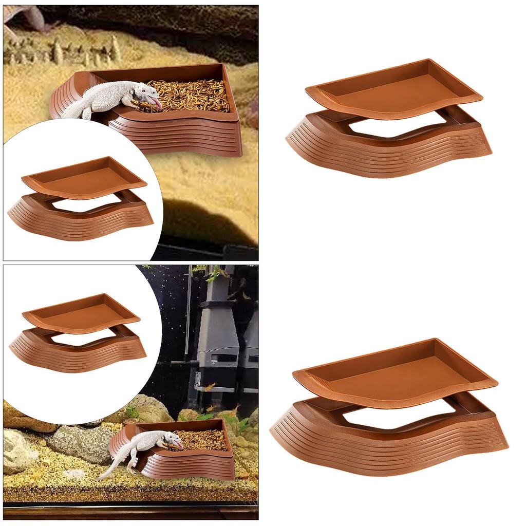 Бассейн для купания рептилий Декор для террариума Аксессуары для амфибий Миска для воды для рептилий Геккон Черепаха Змея Бородатая агама Леопард