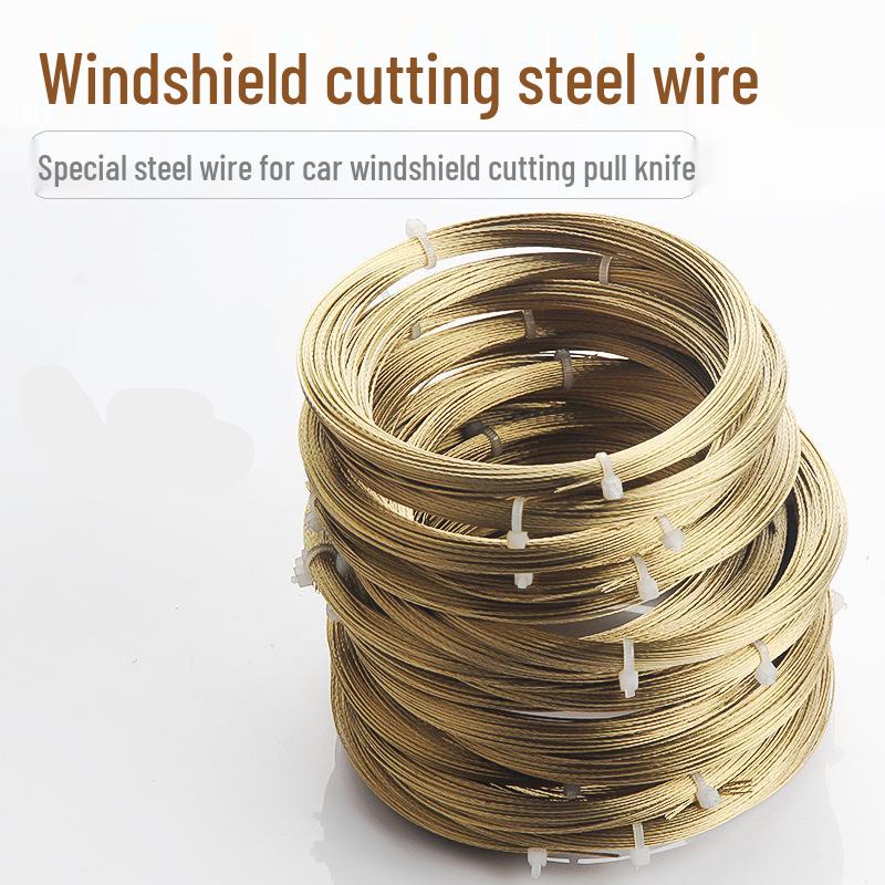 Стальная проволока с медным покрытием для снятия и установки лобового стекла, резка автомобильного стекла, 10м/20м 3-жильная