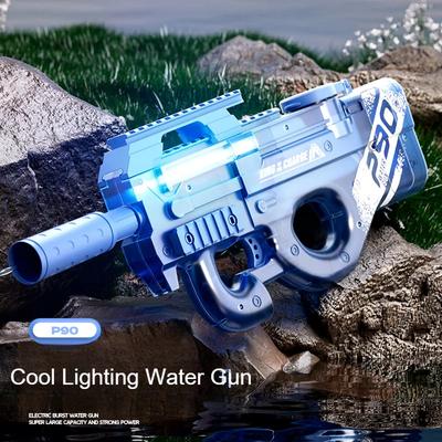 Ovly Электрический водяной пистолет AUG P90, легкий пистолет-распылитель, полностью автоматический, для лета, пляжа, бассейна, детей, развлечений на открытом воздухе, для детей и взрослых