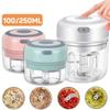 100 мл/250 мл/Набор Электрический Мини Измельчитель Чеснока Беспроводной Портативный Измельчитель Мяса Приправа и Специи Кухонные Измельчители для Чеснока Овощей Салата Перца KTY