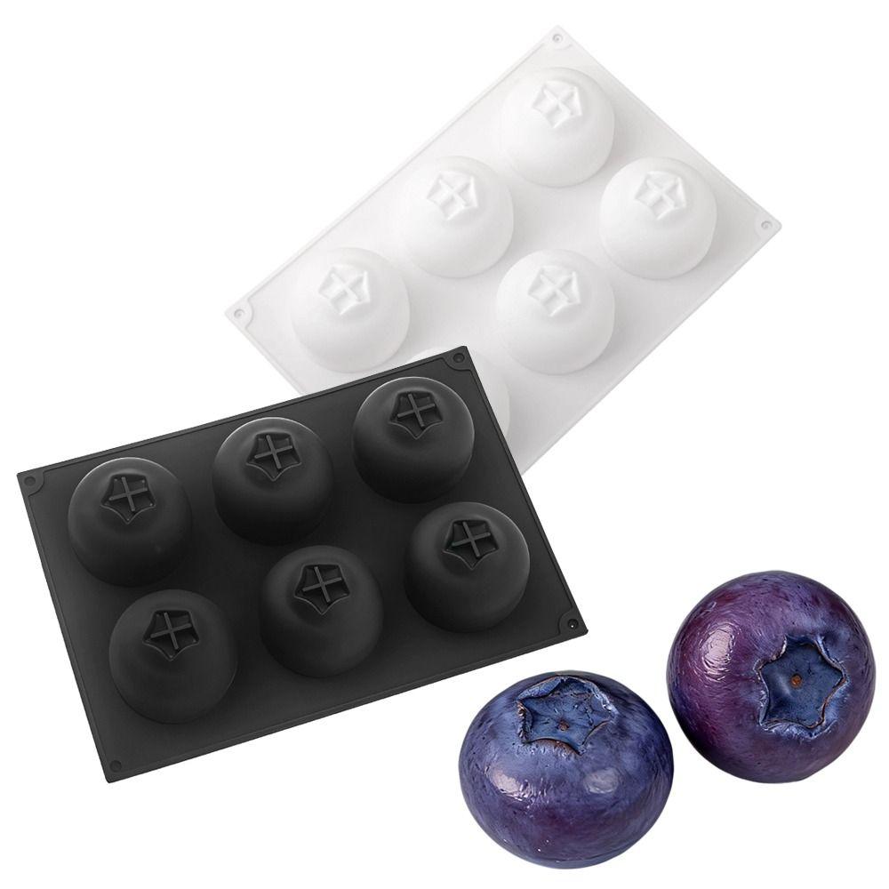 6 Cavity Blueberry Mousse Cake Mold Heat Resistant French Pastry Mold Chocolate