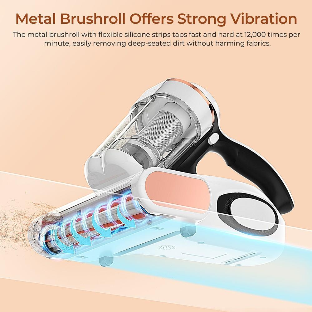 Восстановленный умный пылесос JIGOO J300 с двумя чашками, всасыванием 13 кПа, датчиком пылевых клещей, металлическим валиком-щеткой, горячим воздухом 55℃