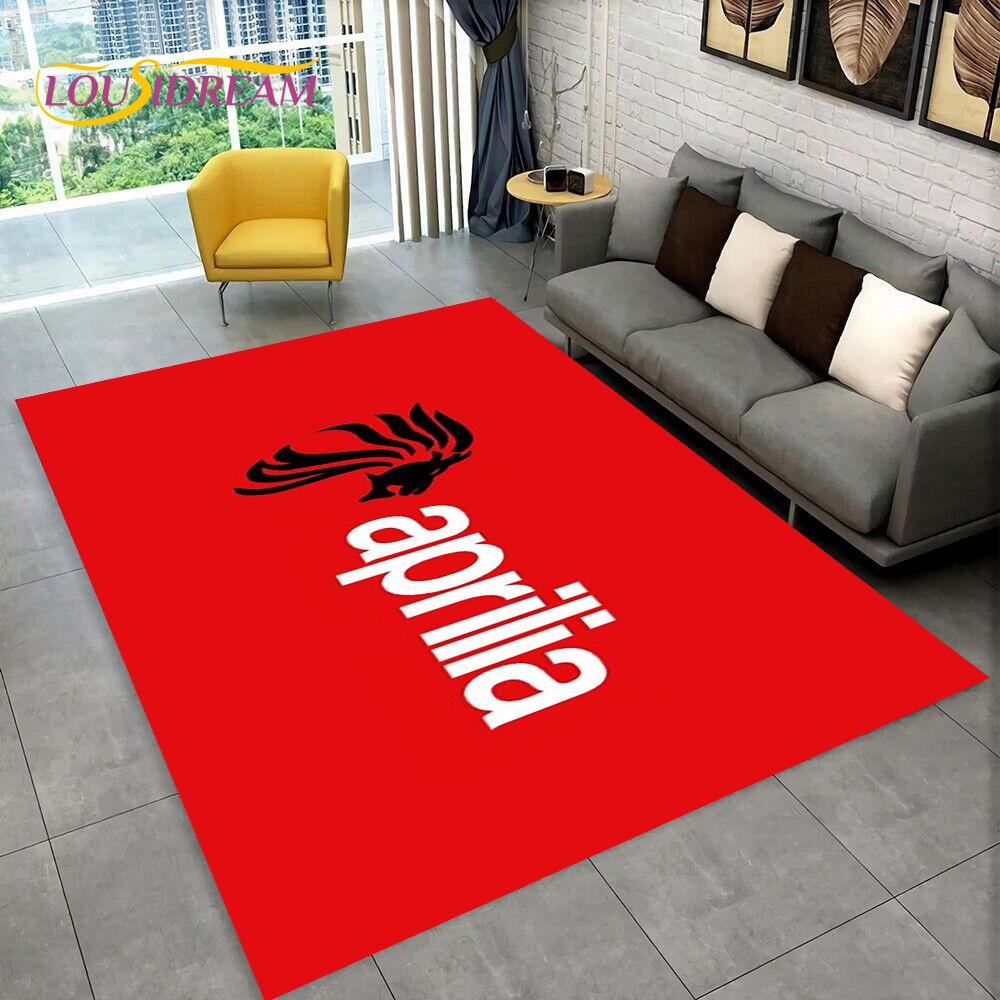 HD Ковер с логотипом мотоцикла Aprilia Racing для дома, гостиной, спальни, дивана, придверный коврик, декор, детский ковер, нескользящий коврик для пола 3D
