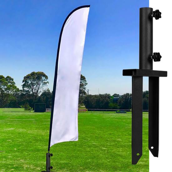 Сверхпрочный держатель для флагштока, металлический штырь для флага, наземный, регулируемое основание для флага, универсальные осветительные колышки, стойка для улицы, устойчивая к ржавчине