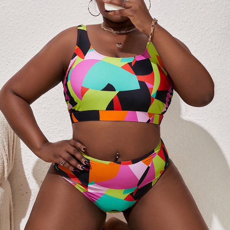 2024 Большой размер Зарубежный Европейский и Американский Сексуальный Купальник Бикини для Женщин