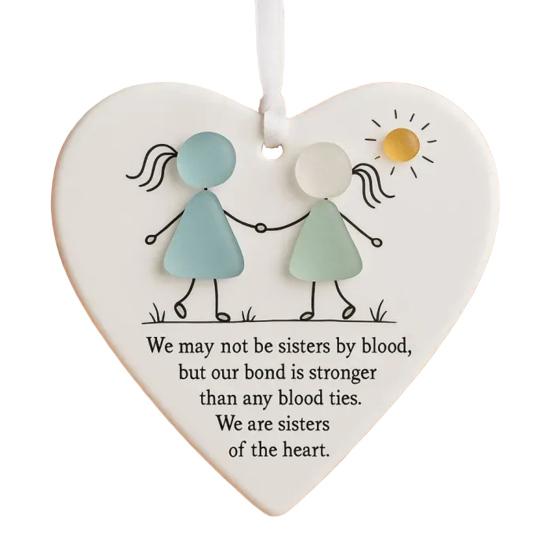 Sea Glass Art Friendship Ornament Handmade Sea Glass Christmas Tree Ornament TRUE Friends Are