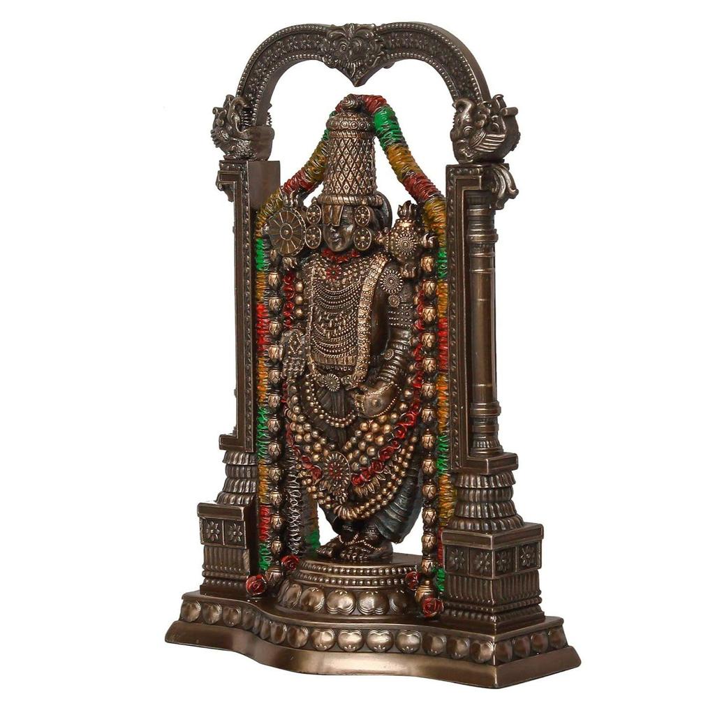 NEW Tirupati Balaji Cold Cast Bronze Resin Decorative Figurine