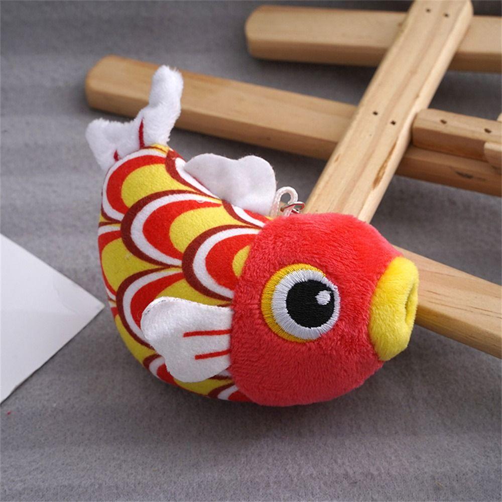 Small Jewelry Animal Doll Red Carp Plush Pendant Fish Keychain Fish Doll Plush Toy Fish Key Ring