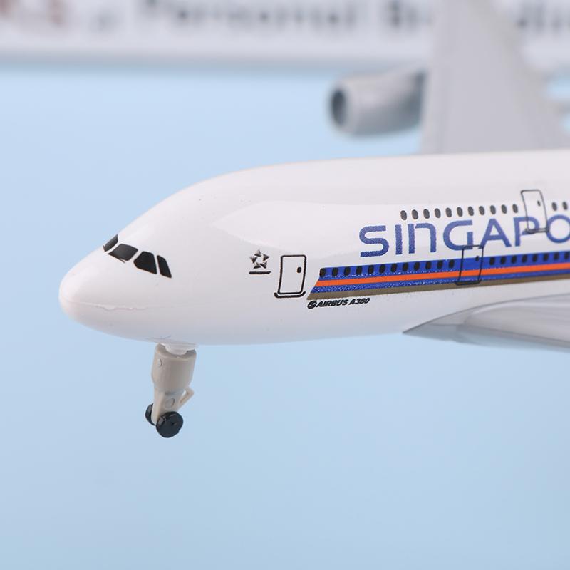 Модель самолета 20 см Boeing A380 Singapore Airlines Самолет Сплав Модель самолета-симулятора Самолет Для детей Игрушки Рождественский подарок