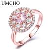 Morganite Gemstone Ring Anniversary Birthday Valentine's Day Jewelry Gifts