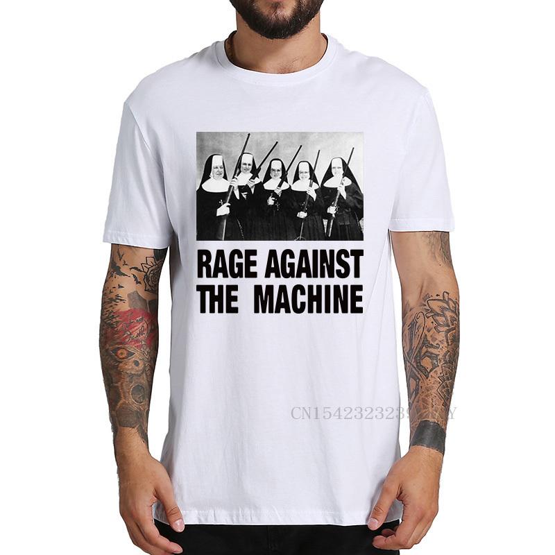 Футболка Rage Against The Machine Футболка 'Монахини с пистолетами' Хэви-метал Рэп-музыка 100% Хлопок Дышащие Футболки Топы