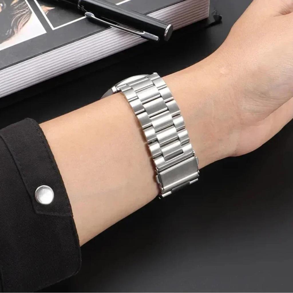 Ремешок из нержавеющей стали с быстрой фиксацией без зазоров для Samsung Galaxy 7FE 7 6 5 4 44 40 мм, браслет для Galaxy Watch 6Classic 43 47 мм