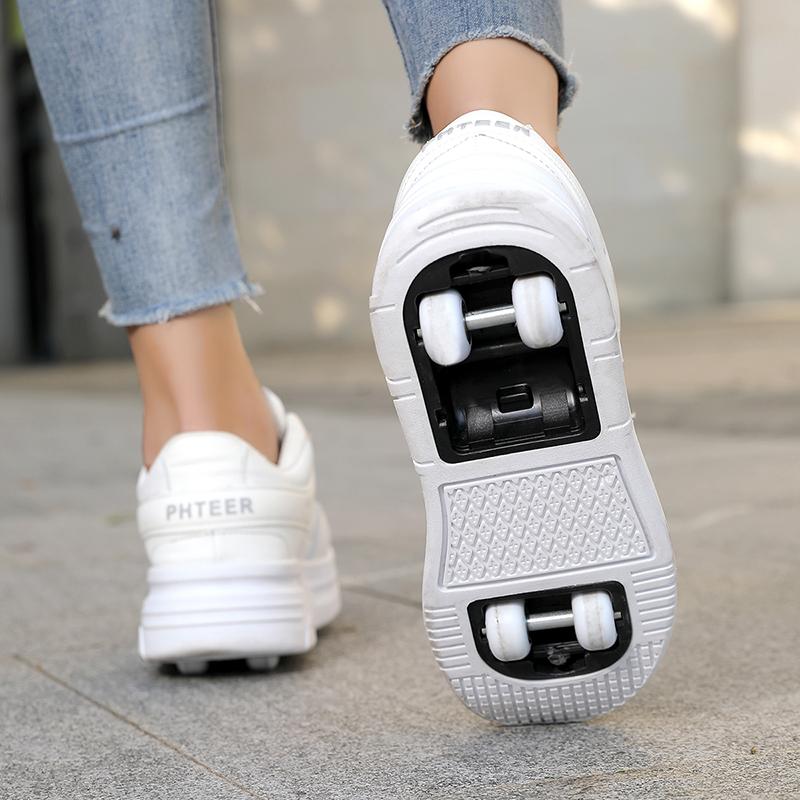 Детские роликовые коньки, 6-колесные коньки унисекс со съемными колесами и ремнями