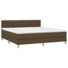 Maison Exclusive - Sommier à lattes de lit matelas et LED Marron foncé 160x200 cm
