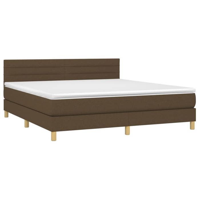 Maison Exclusive - Sommier à lattes de lit avec matelas Marron foncé 180x200 cm