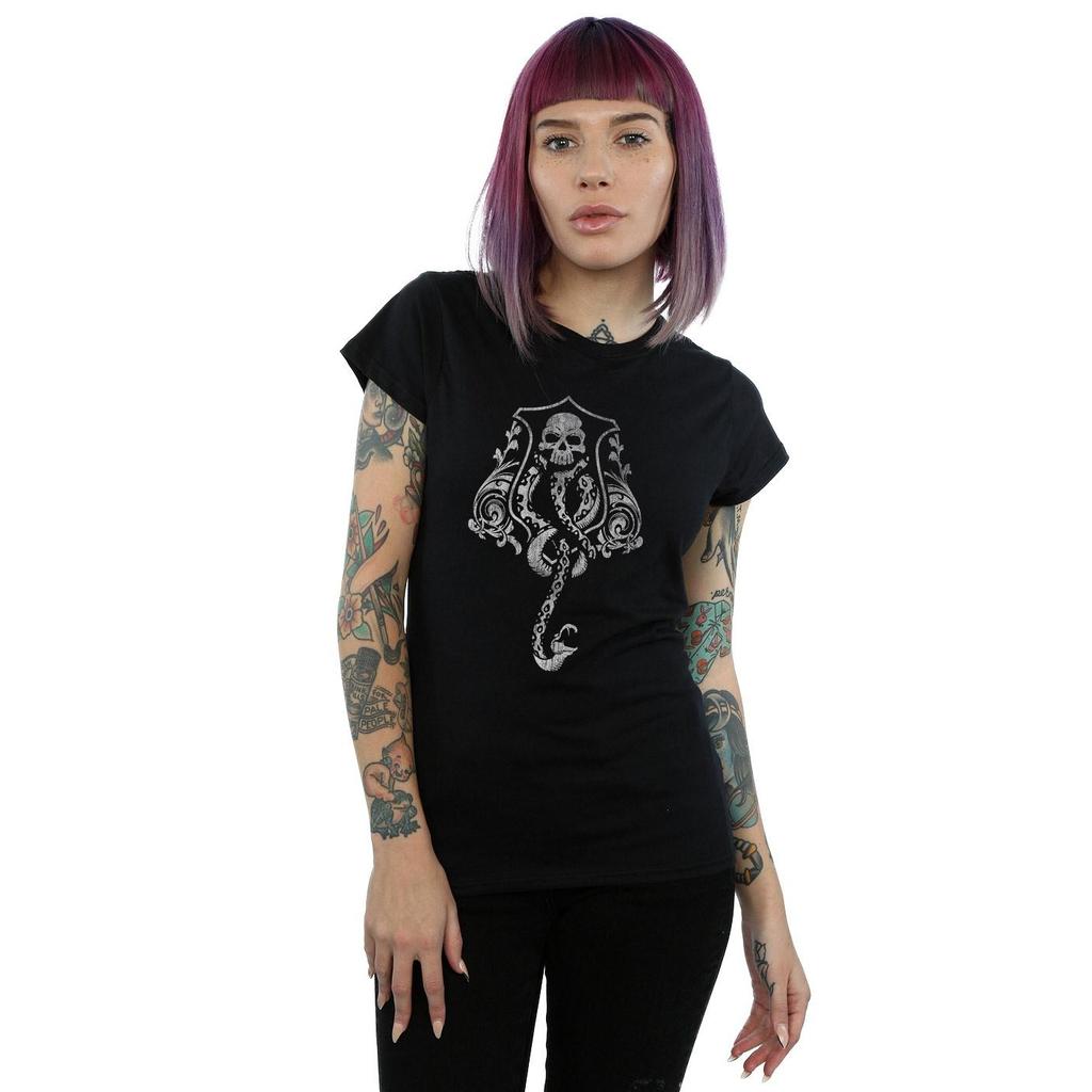 Harry Potter Womens/Ladies Dark Mark Cotton Logo T-Shirt