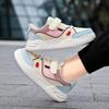 Children's Fashionable and Convenient Velcro Casual Sports Shoes Thick Soled Height Increasing Casual Board Shoes White Shoes