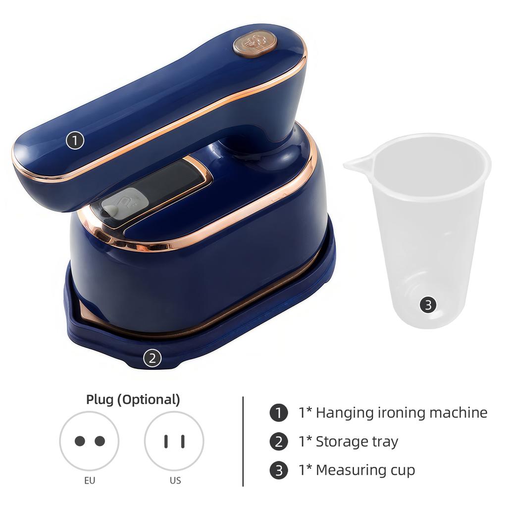 Портативный ручной утюг 20s с быстрым нагревом для удаления морщин на ткани 2 в 1 вращающийся утюг для путешествий отпариватель