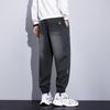 [Optional Fleece] Men's New Autumn/Winter Casual Lyocell Embroidered Drawstring Sports Pants