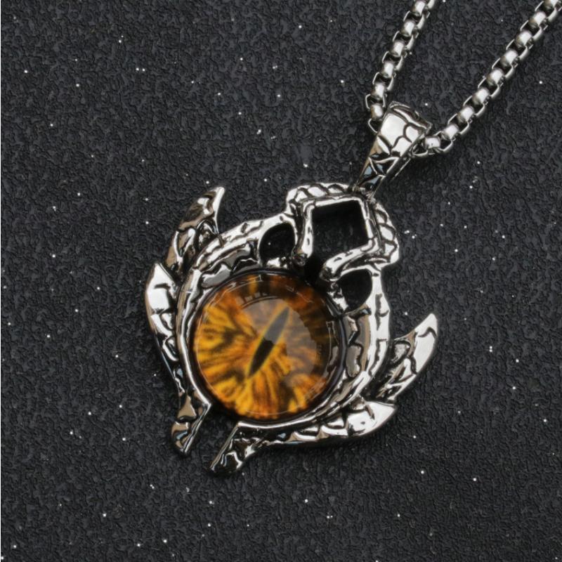 Ожерелье Глаз Дьявола Темный Череп Подвеска с Синим Глазом Аксессуары