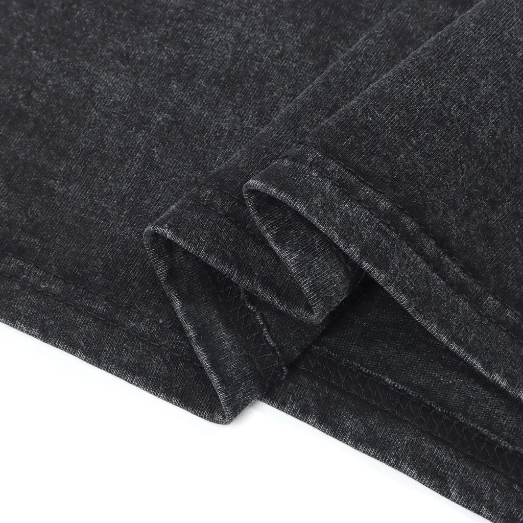 Streetwear Skull Graphic Unisex T-Shirt Cotton Washed Black Tshirt Unisex Tops Tees Summer Short Sleeves T Shirt