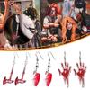 Новое Преувеличение Ужас Кровавое Пятно Ножницы Топор Острый Нож Хэллоуин Висячие Серьги Для Женщин Ювелирные Изделия Подарки Для Вечеринки