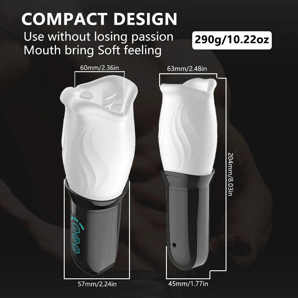 Новый мужчина 5 скоростей вращения 10 режимов Вибрационный мастурбатор Настоящий минет Glans Trainer Массаж пениса Мужской мастурбатор Glans Vibrator Мужской секс-игрушка