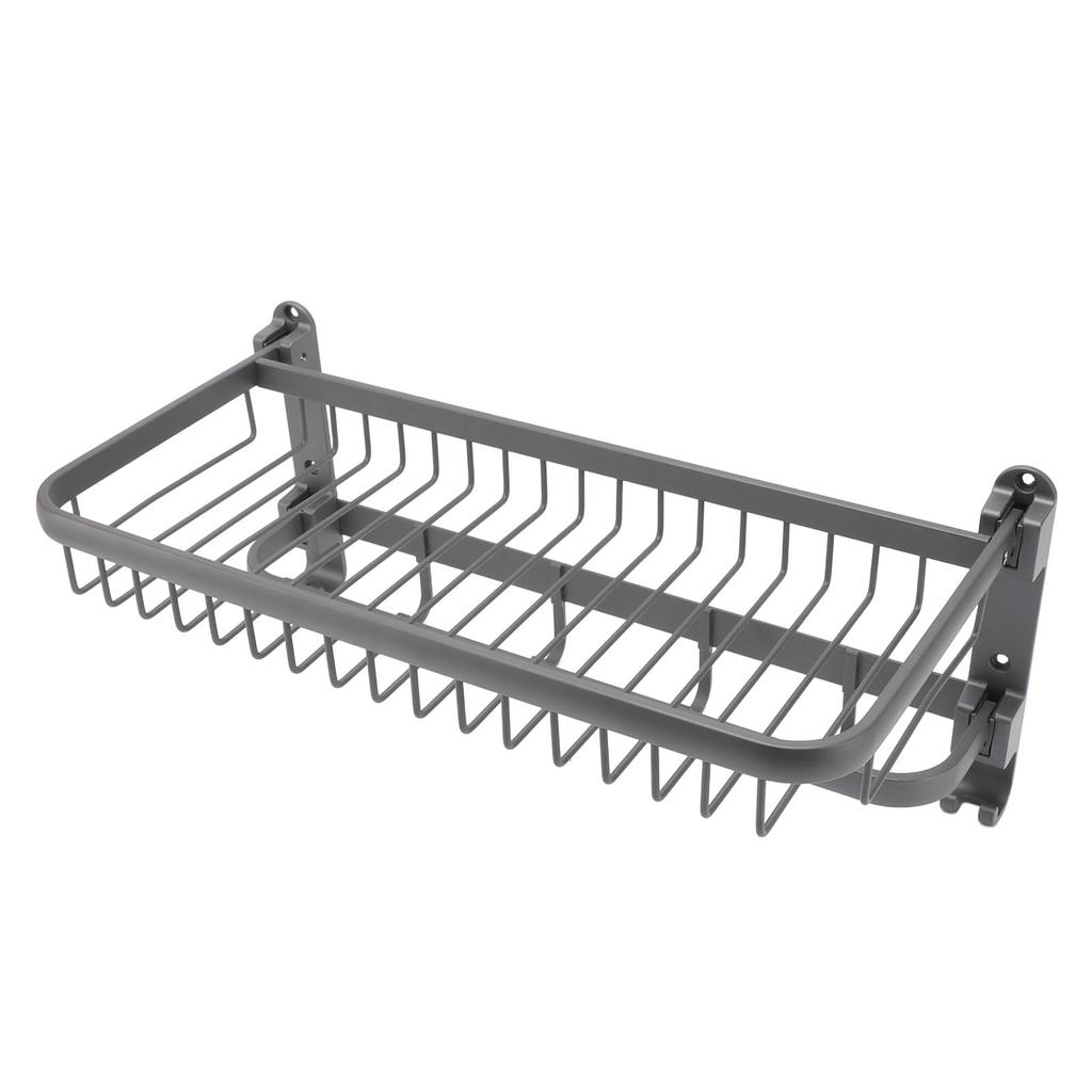 Foldable Towel Shelf with Towel Bars Hooks Punch Free Rust Resistant Space Aluminum Bathroom Towel