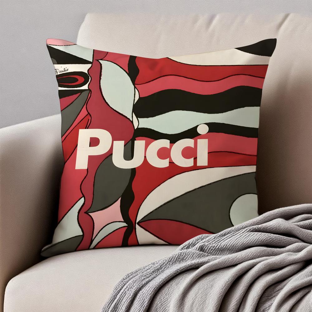 Luxury Vibrant EEmilio PPucci Cushion Cover Pillowcase Antidustmite Invisible Zipper Short Plush Sofa Cushion