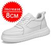 Men Sneakers Elevator Shoes Heightening Height Increase Insole 7-8CM High Heels Shoes Genuine Leather Sport Shoes