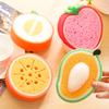 1PS Scouring Pad Sponge Dish Fruit Shape Thicken Microfiber Kitchen Cleaning Cloths Washing Dishes