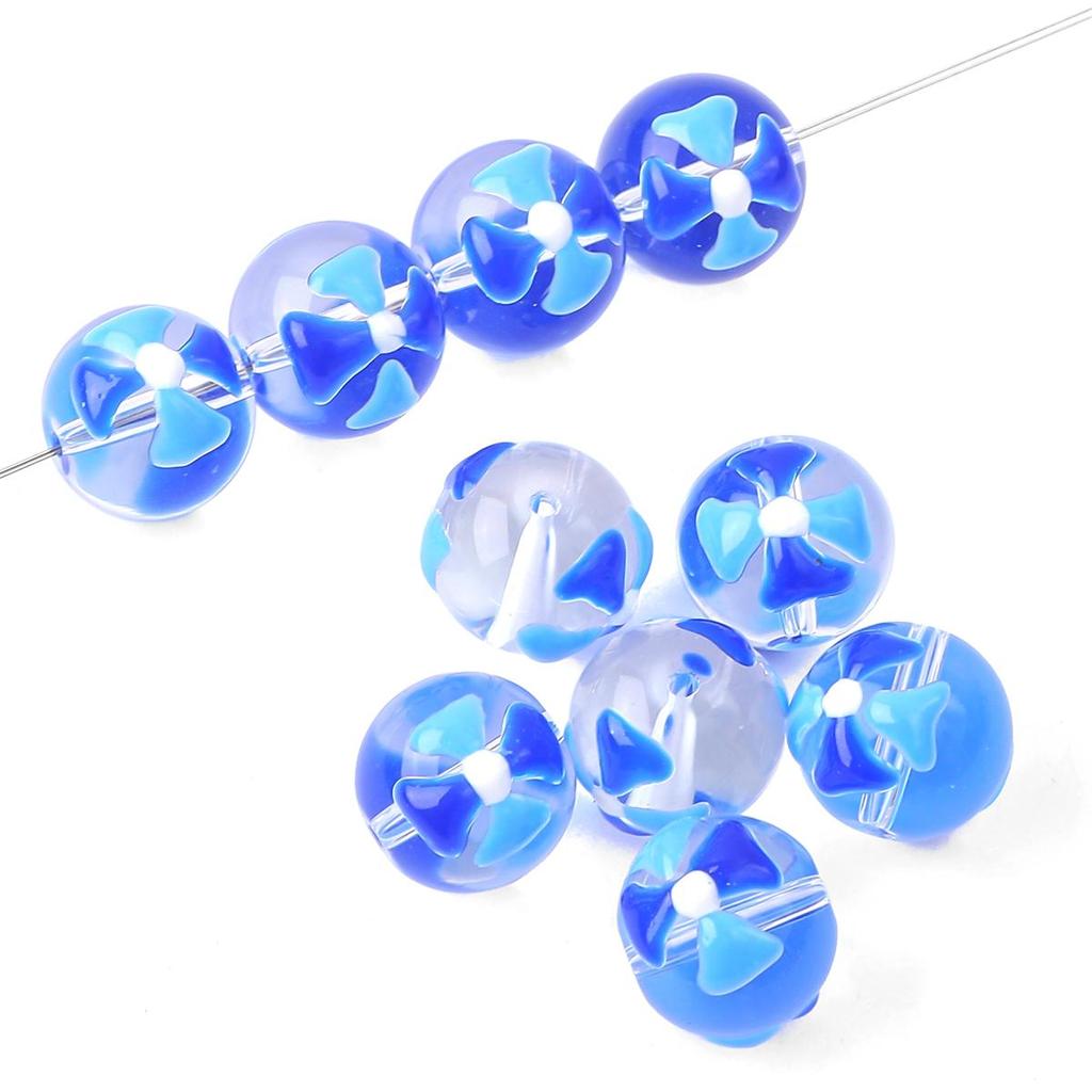 2 шт./пакет, ручная роспись, забавные цветные стеклянные бусины для DIY ожерелье, браслет, серьги, изготовление ювелирных изделий, аксессуары для рукоделия