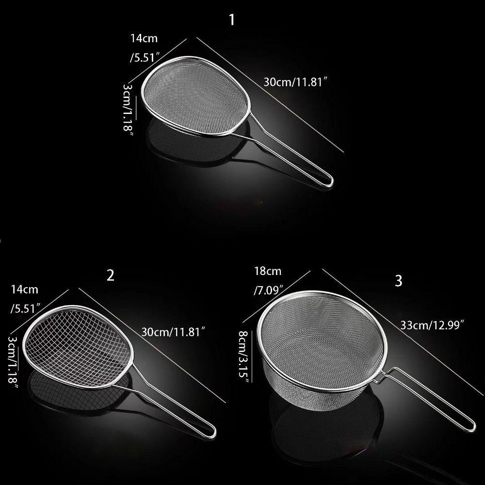Удобный совок-сито из нержавеющей стали, овальная ложка-сито для жарки, ложка для слива, бытовая