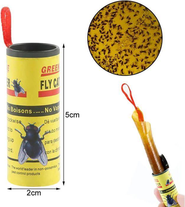 Мухобойка, Ловушка для мух, Липкая мухобойка, Мухобойка для помещений, Бумага для мух, Лента-липучка для мух, Рулон-липучка [J391]