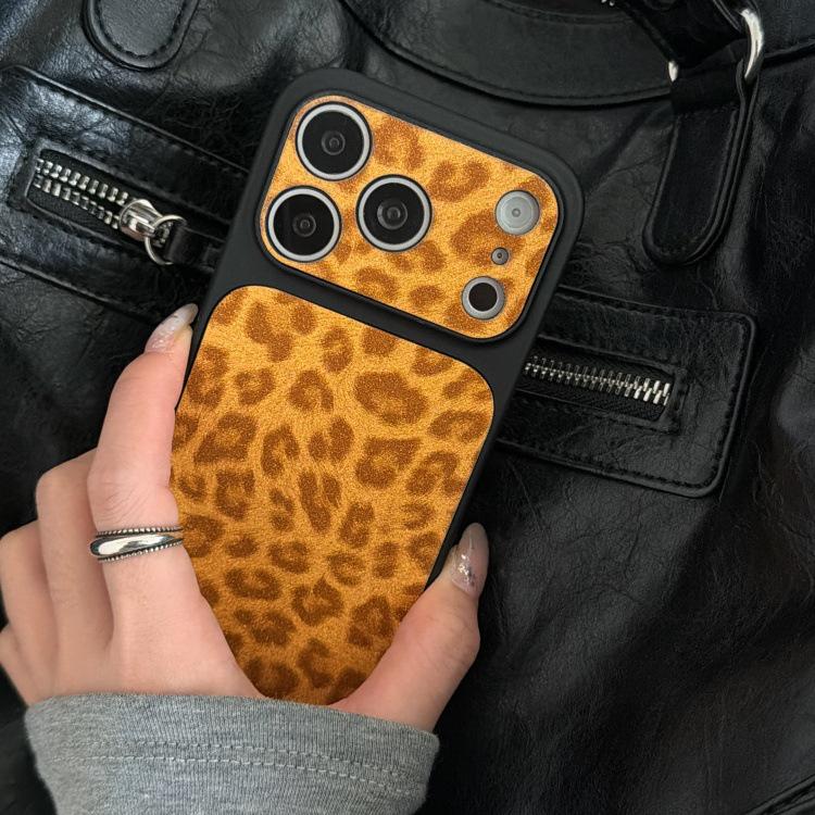 Чехол для телефона в корейском стиле с принтом дикого леопарда для iPhone 14/15/16/17 Pro Max