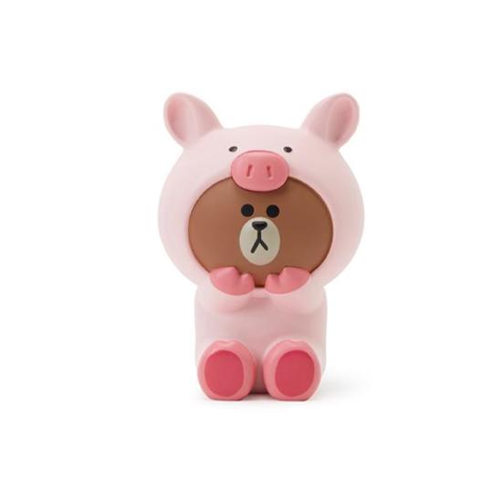 LINE FRIENDS Освежитель воздуха Air Fresh Piggy Brown с зажимом