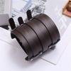 Кожаный браслет для мужчин Guard Wristband Cuff Goth Armbands Concealed Buckle Adjustable Gothic Punk Bracelets Men Jewelry