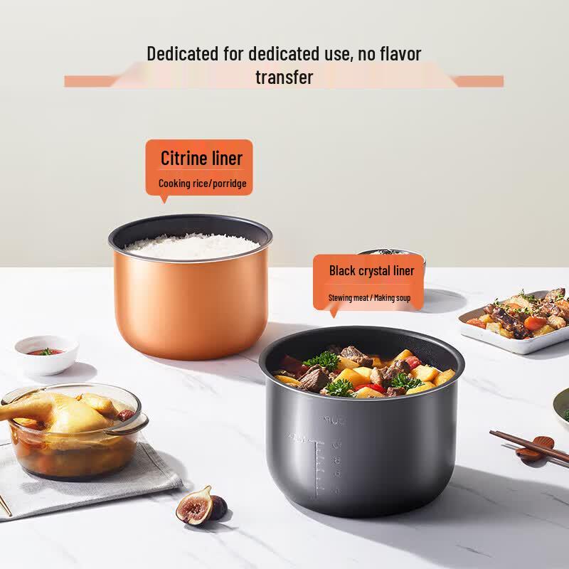 Midea 6L Automatic Smart Electric Pressure Cooker with Dual Non-Stick Pots CN plug (adapter included)