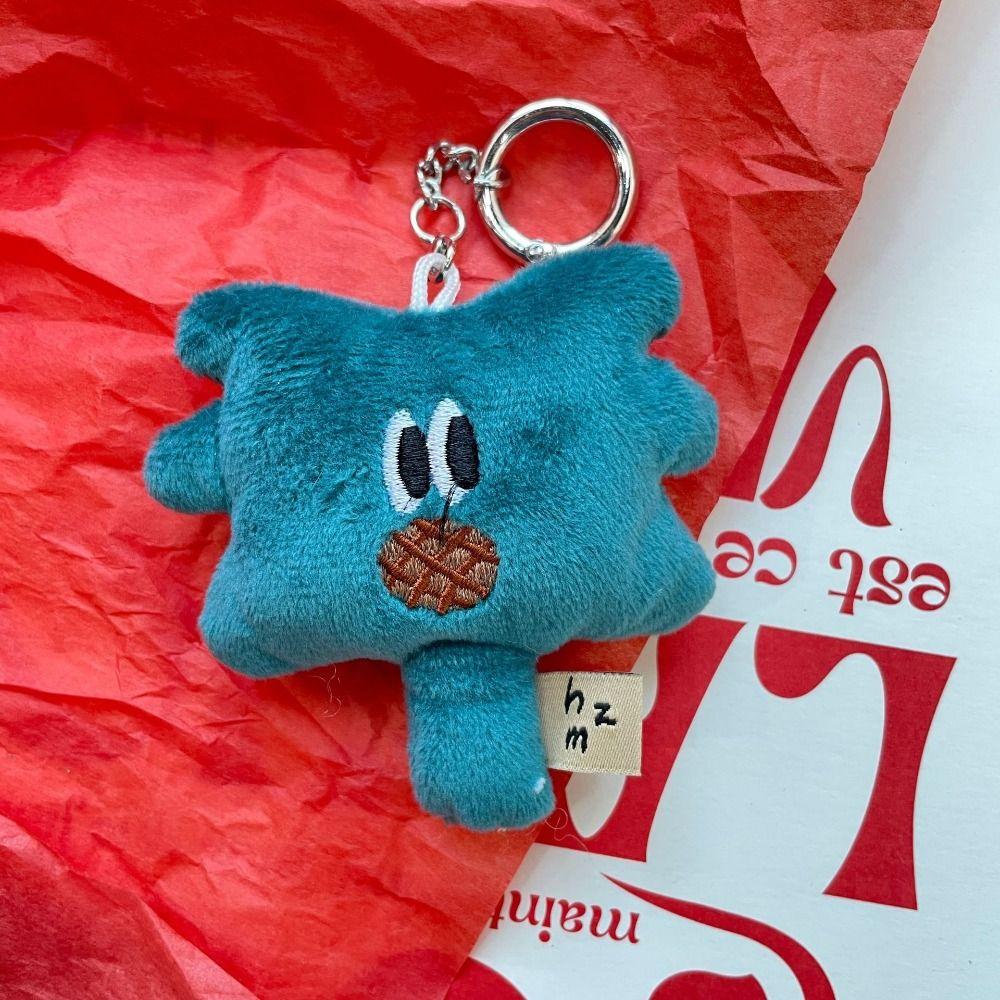 Long Hair Dog Plush Doll Keychain Hug Bear Dolphin Pendant Funny Animal Key Chain Car Key Pendant